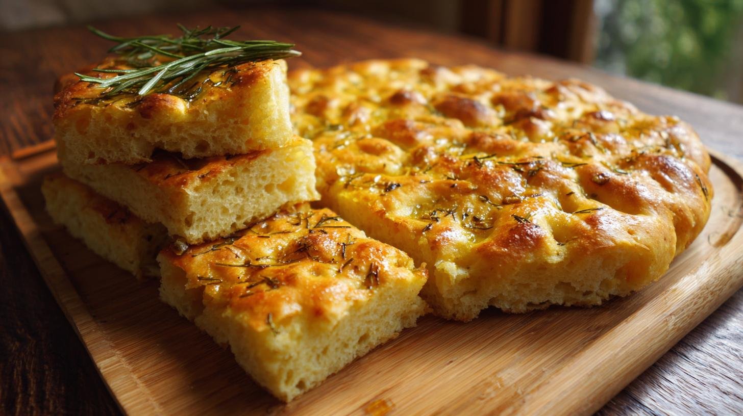 Schiacciata semplice con olio dorata in poco tempo. Procedimento passo dopo passo