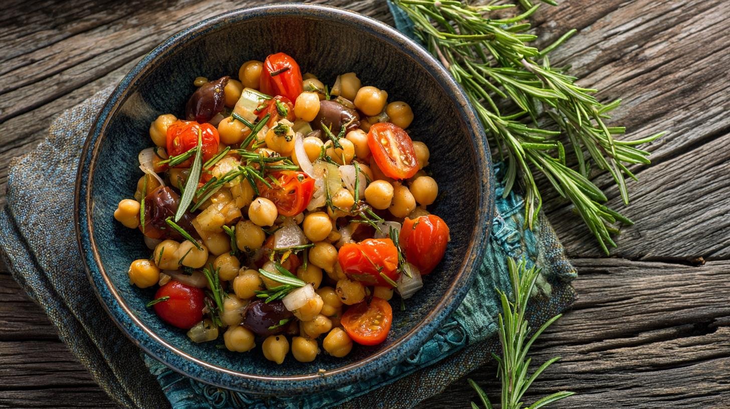 Insalata di ceci e rosmarino economica e saziante