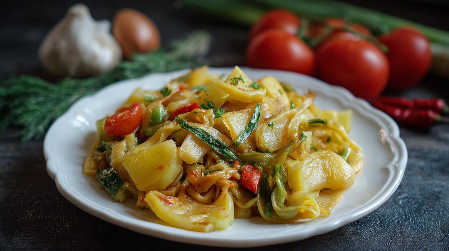 Pizzoccheri con patate e verdure senza passaggi complicati. Procedimento passo dopo passo