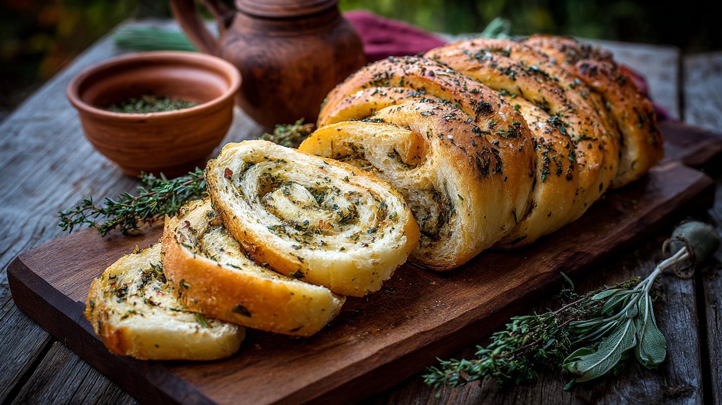 Pane arrotolato alle erbe profumato e semplice. Tempi, temperature e consigli del mestiere