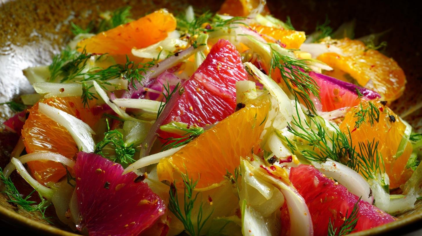 Insalata di finocchi e arancia fresca e veloce