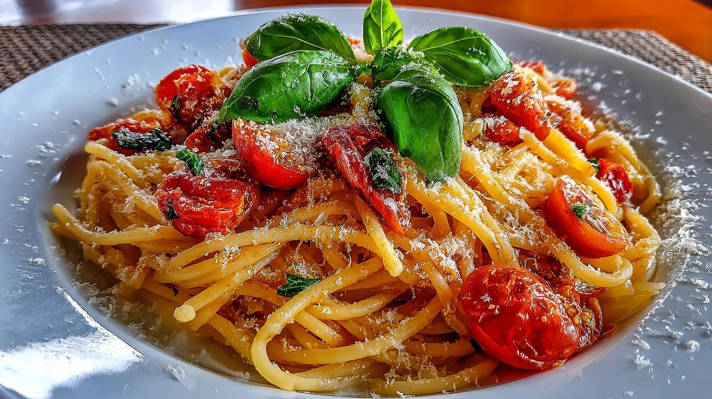 Spaghetti al pomodoro e basilico dal sapore estivo. Il segreto della salsa: pochi minuti, grande gusto