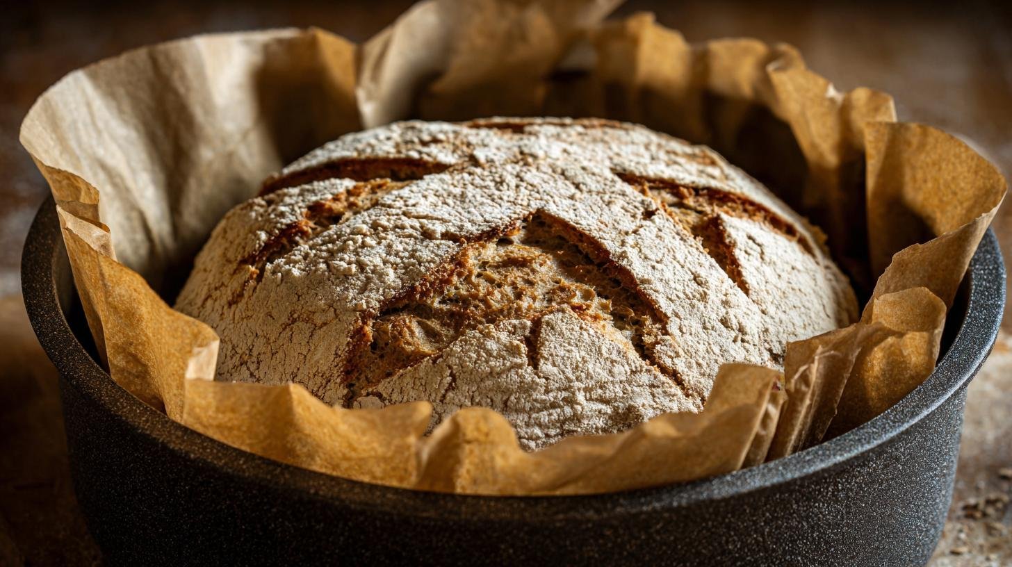 Pagnotta rustica in pentola crosta perfetta. Preparazione passo dopo passo