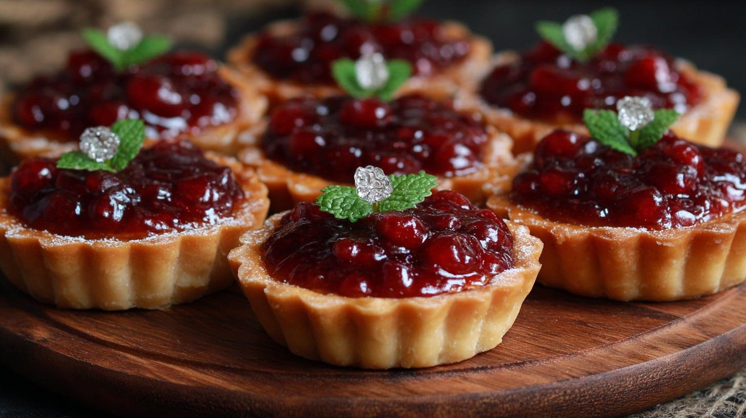 Crostatine alla marmellata pratiche per ospiti. Servire con stile
