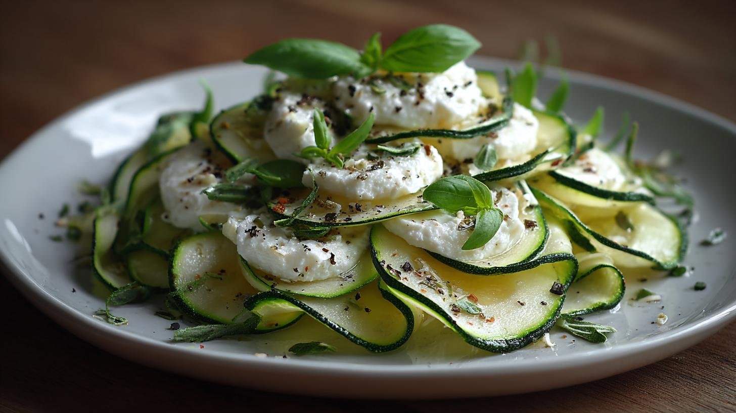 Carpaccio di zucchine e formaggio fresco senza cottura. Consigli segreti e varianti