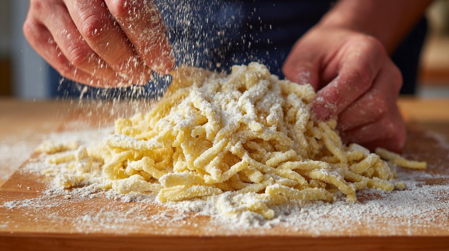 Spätzle di farina e acqua soffici anche senza esperienza. Procedura passo dopo passo