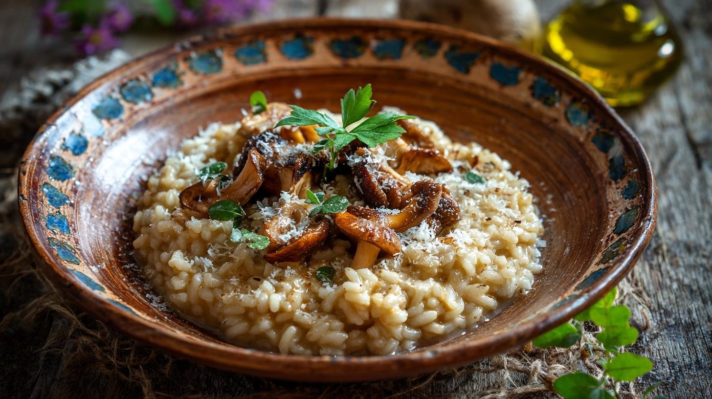 Risotto ai funghi porcini e riso cremoso senza errori. Ingredienti essenziali