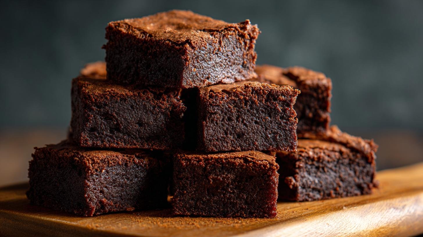Brownies al cacao fondenti con risultato sicuro. Cottura, raffreddamento e presentazione