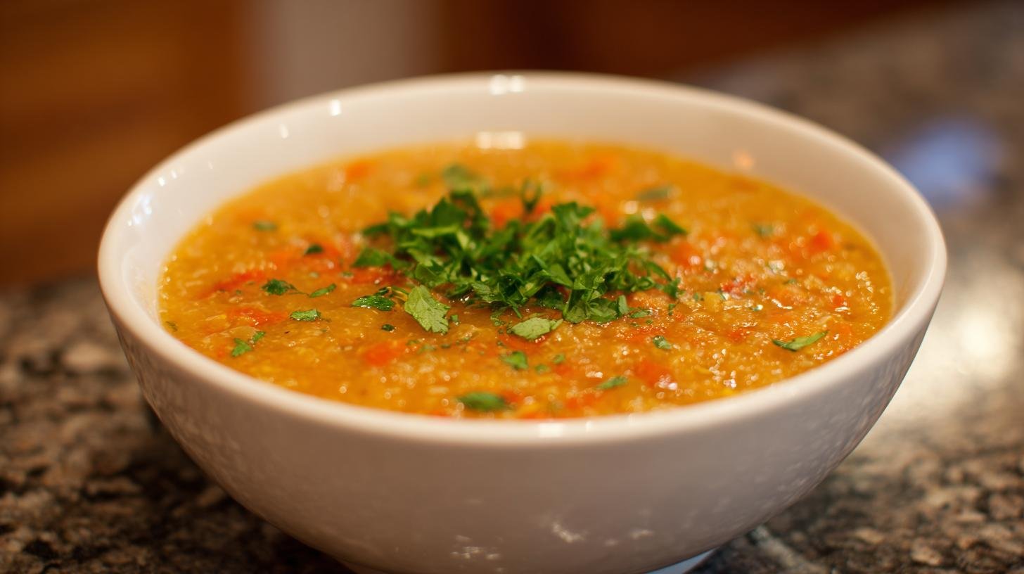 Zuppa di lenticchie e carote nutriente risolve pasti freddi. Perché funziona come risposta ai pasti freddi
