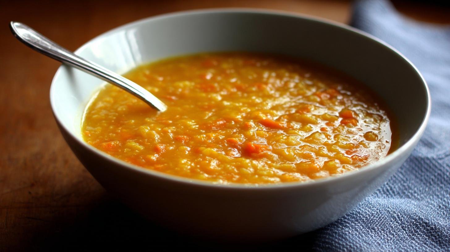 Zuppa di lenticchie e carote nutriente risolve pasti freddi. Trucchi per risparmiare e varianti intelligenti
