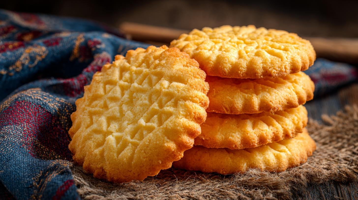 Biscotti al burro friabili con pochi ingredienti. Ingredienti essenziali