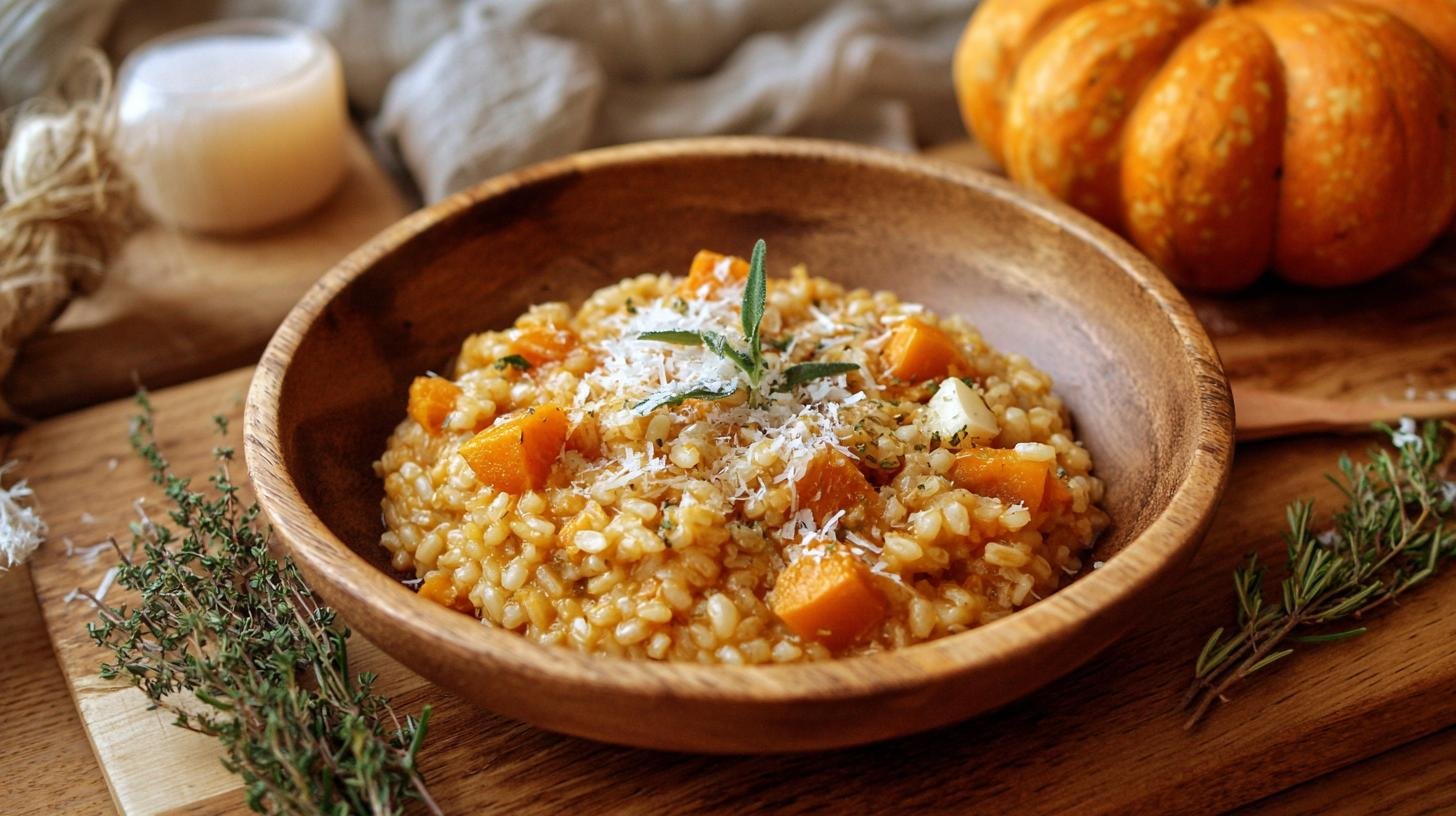 Orzotto con zucca cremoso pochi ingredienti massimo comfort. Preparazione passo dopo passo