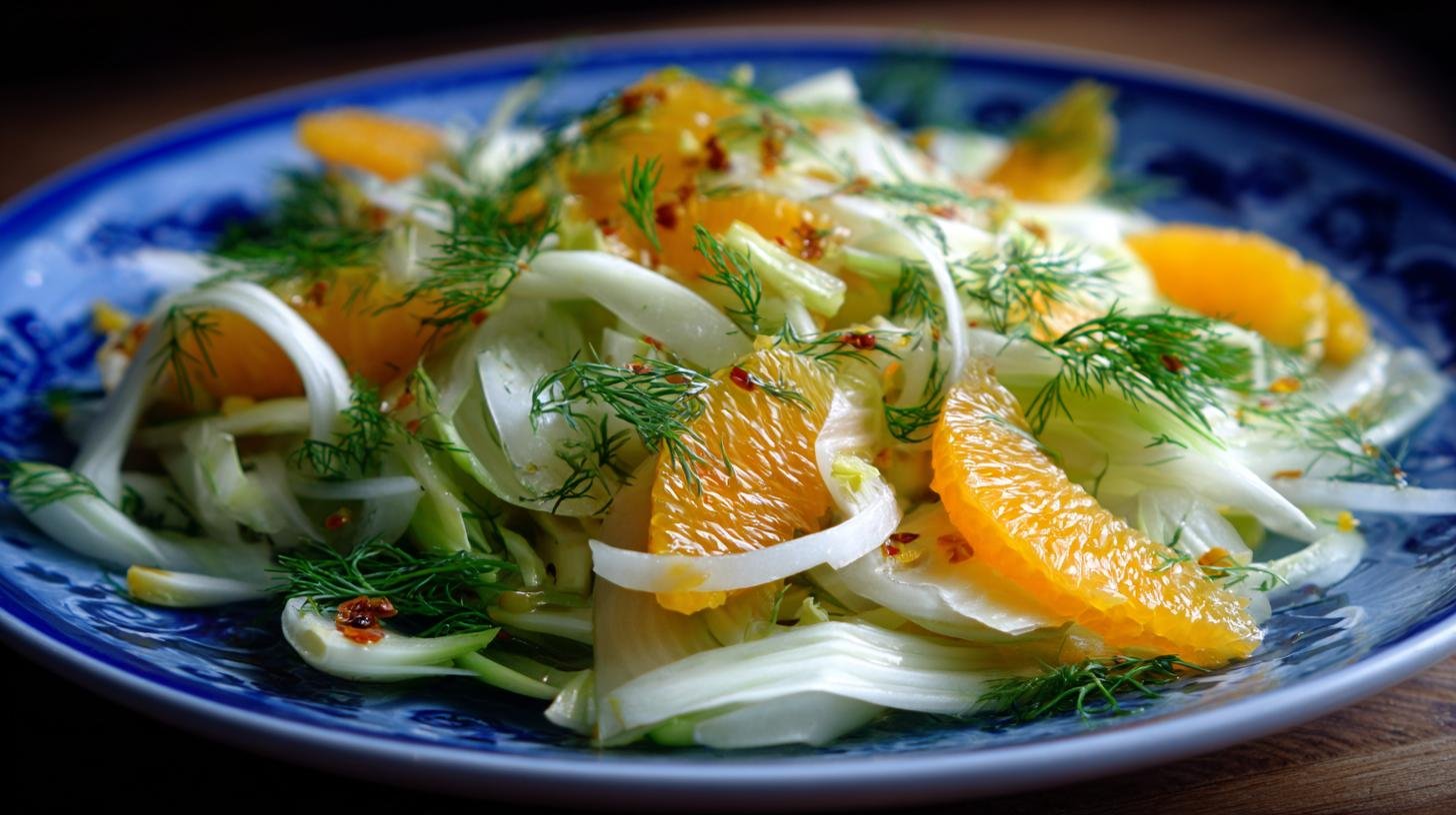 Insalata di finocchi e arancia fresca e veloce. Come servirla e conservarla
