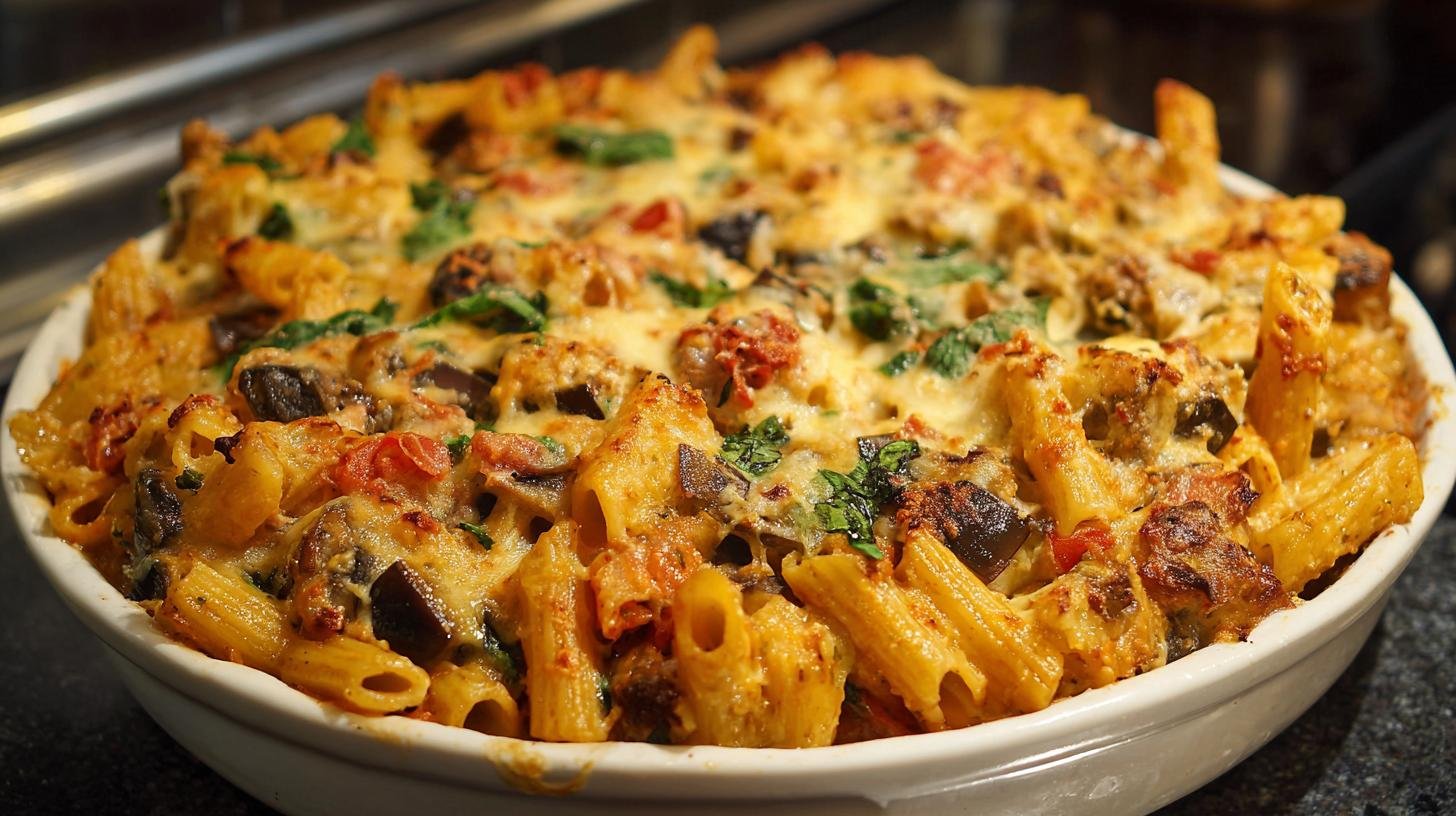 Pasta al forno con melanzane veloce per cene familiari