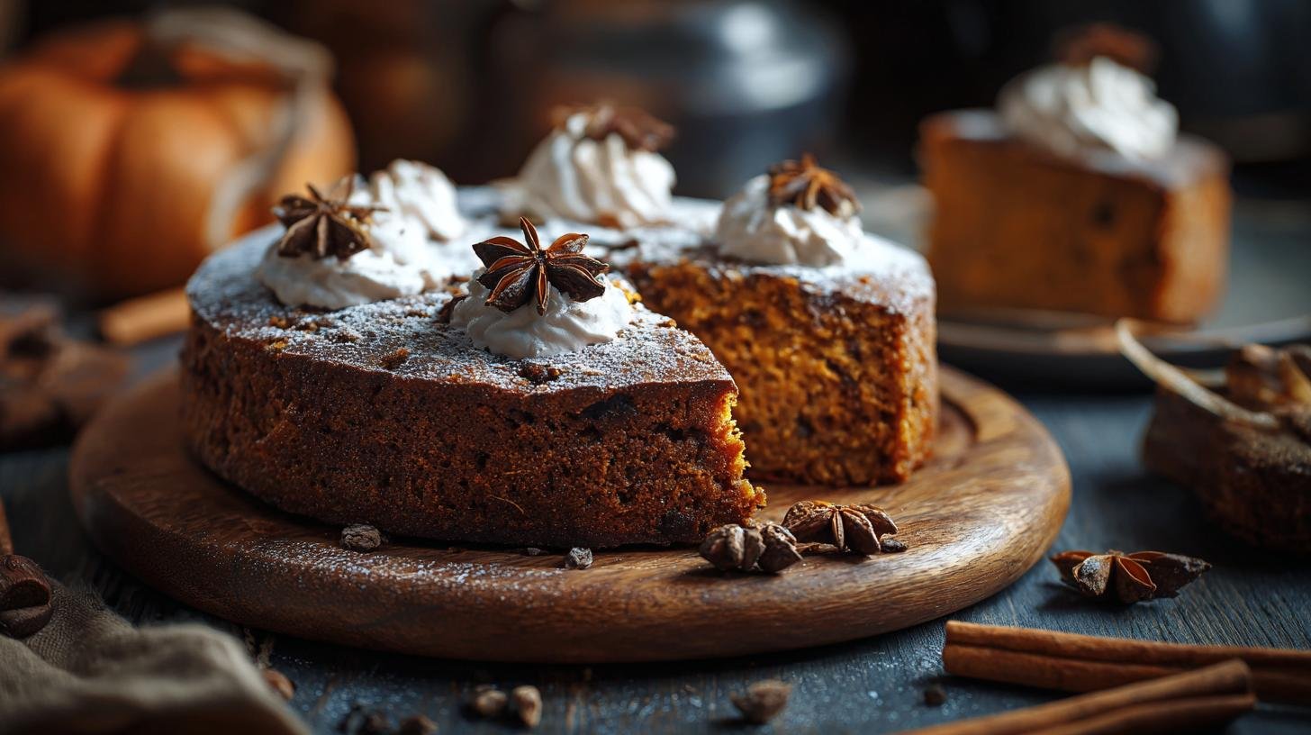 Torta di zucca speziata dal gusto avvolgente. Conservazione e servizio
