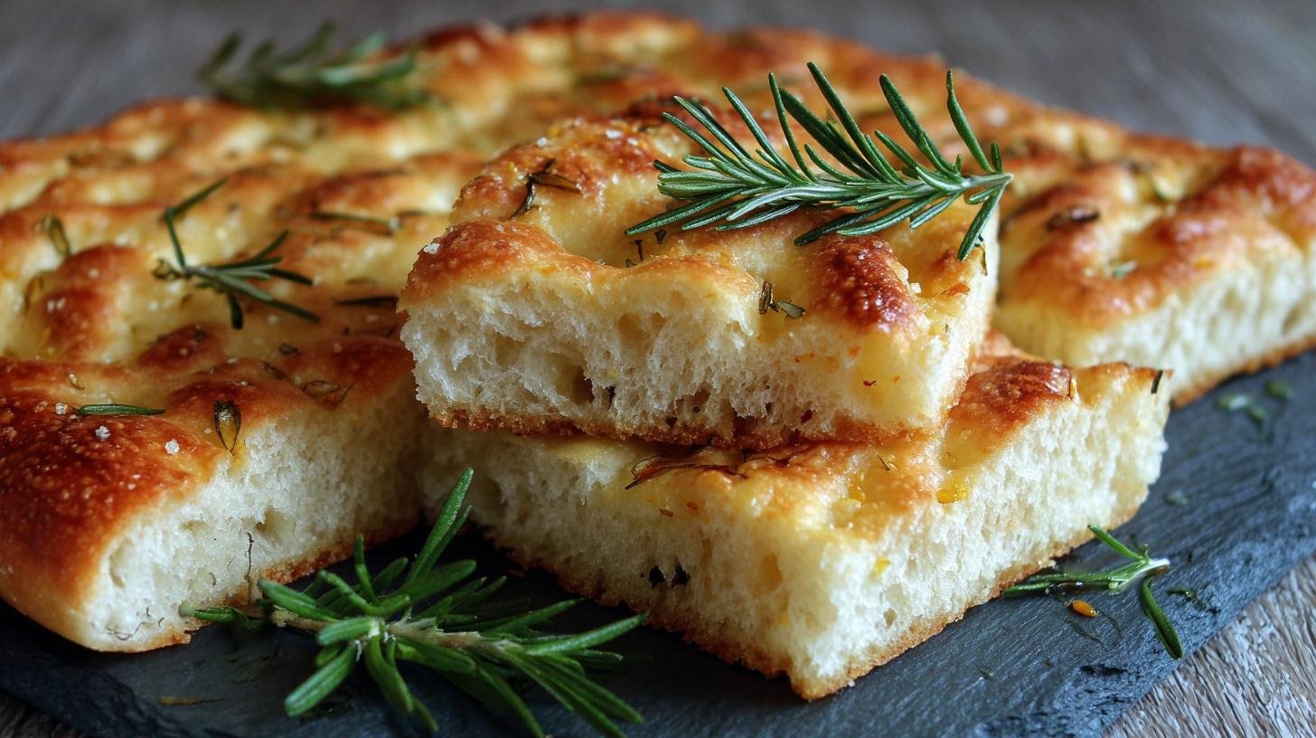 Focaccia morbida con rosmarino profumato senza stress. Procedimento passo dopo passo