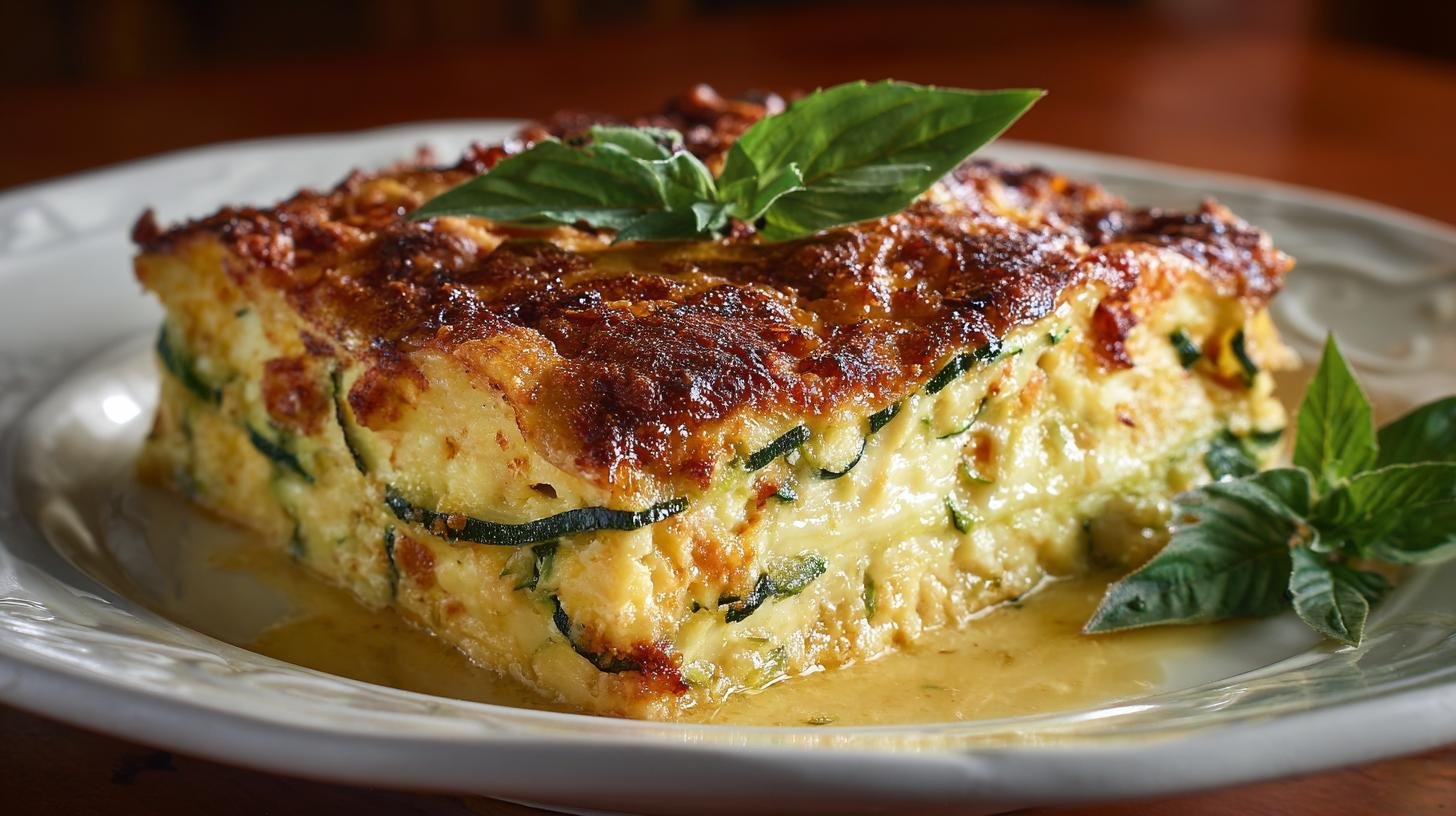 Lasagne con zucchine e formaggio leggere per cena tranquilla