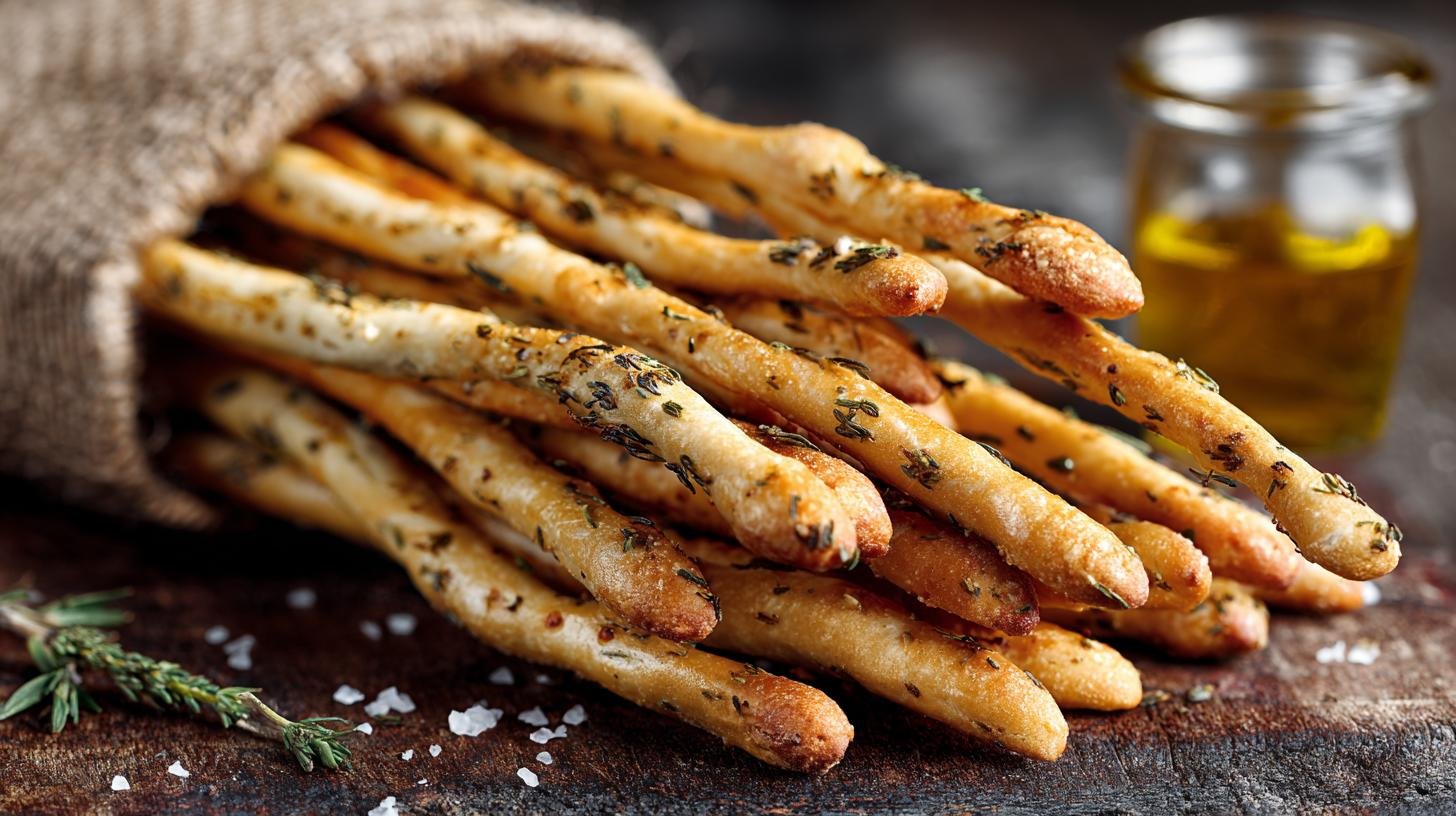 Grissini stirati con olio fragranti per buffet. Perché sono ideali per un buffet