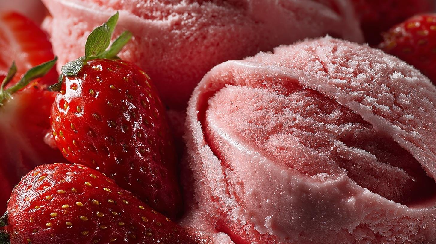 Gelato alla fragola espresso fresco pochi minuti. Procedura passo dopo passo