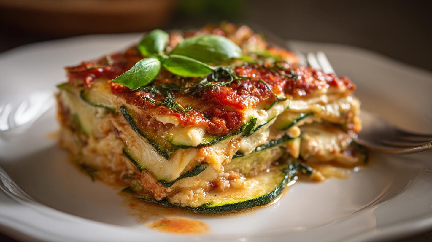 Lasagne vegetariane con zucchine leggere senza sprechi