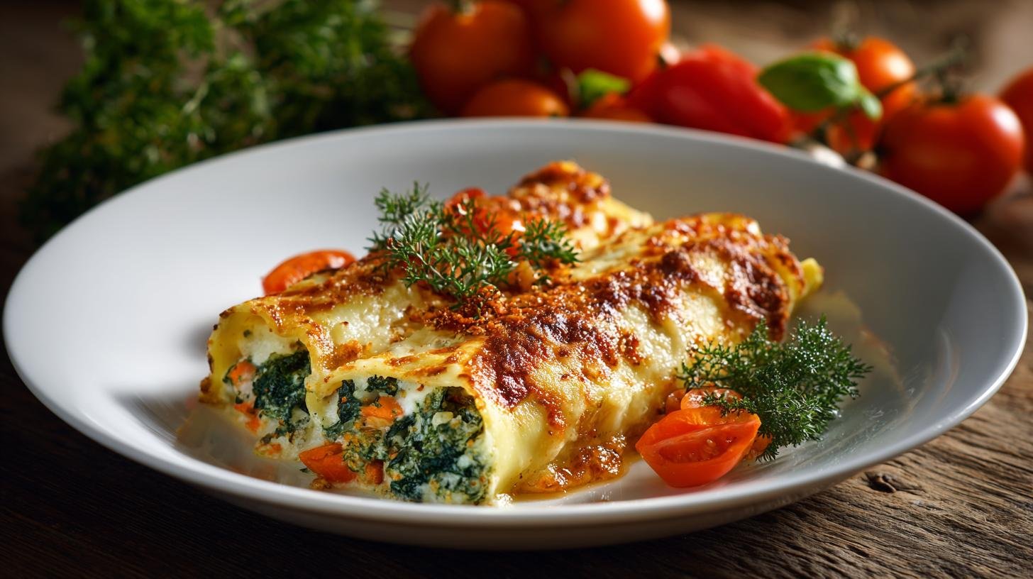 Cannelloni con verdure miste ripieni senza sprechi. Presentazione e conservazione