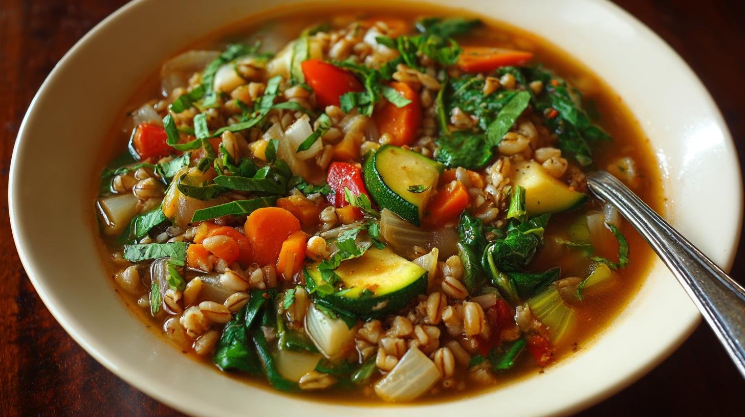 Minestra di farro verdure semplice per settimane impegnate