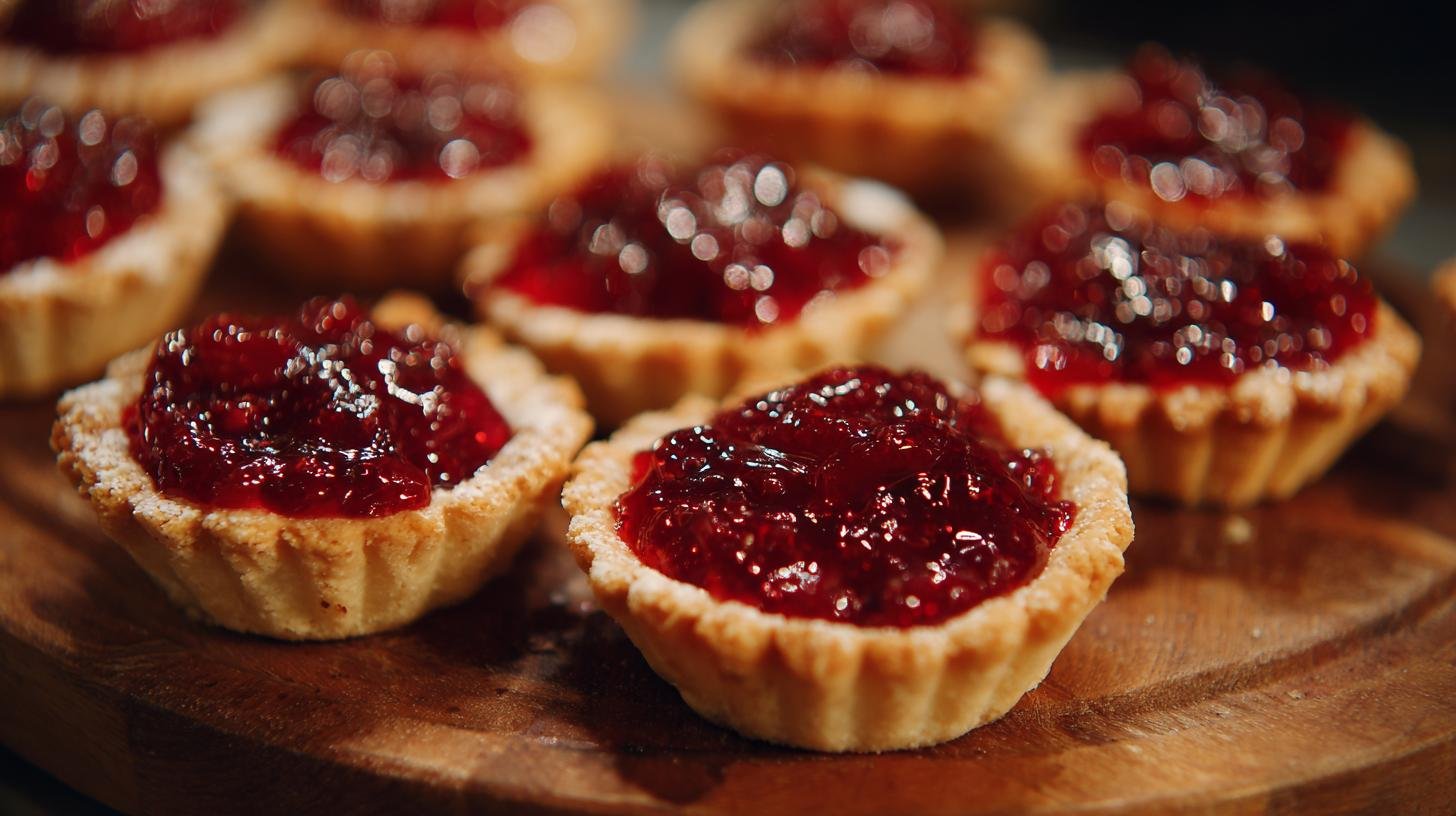 Crostatine alla marmellata pratiche per ospiti