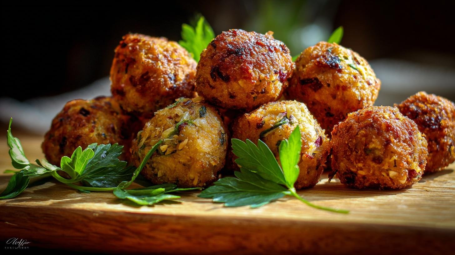 Polpette di verdure e pane croccanti per aperitivo. Come presentare e ottenere applausi