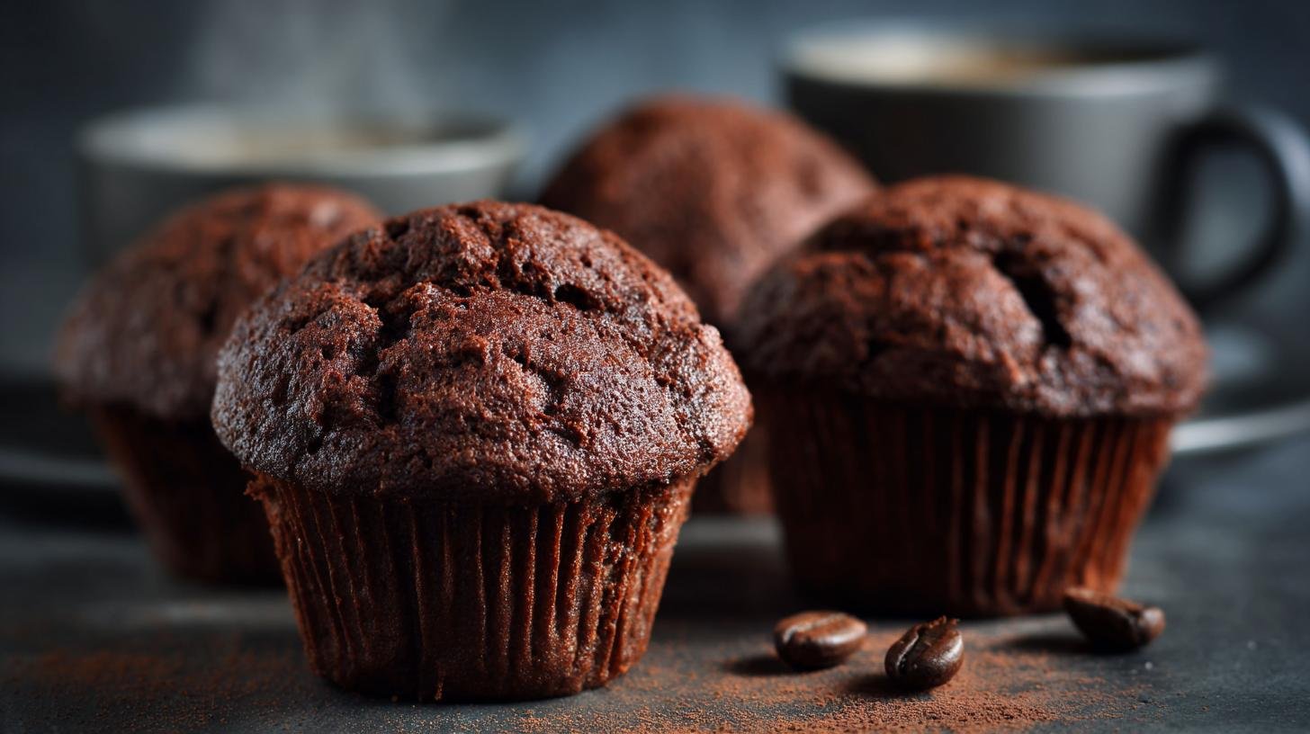 Muffin al cacao morbidi pronti in poco tempo