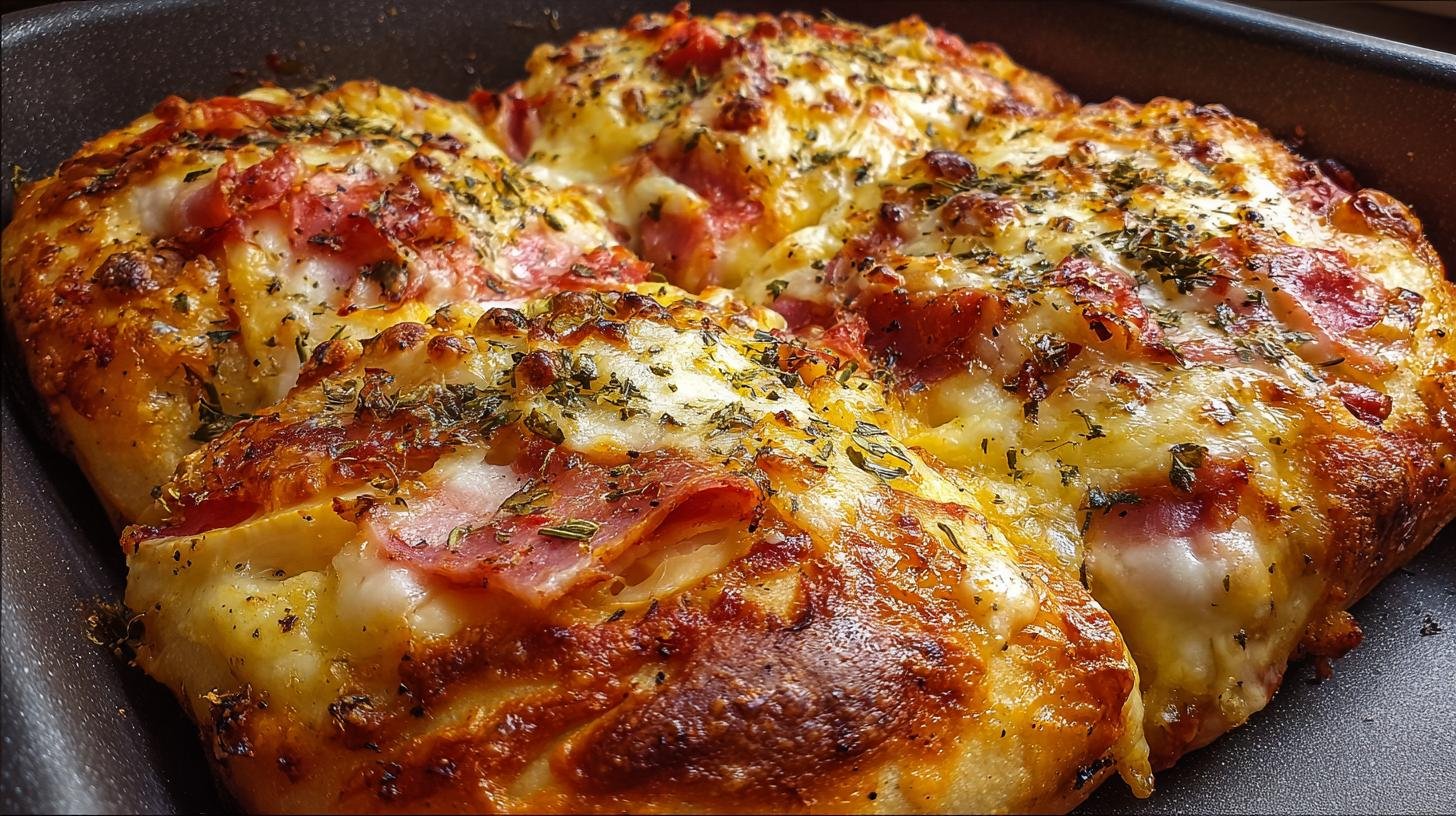 Pizza in teglia croccante fuori morbida dentro facile. Stendere, condire e seconda lievitazione