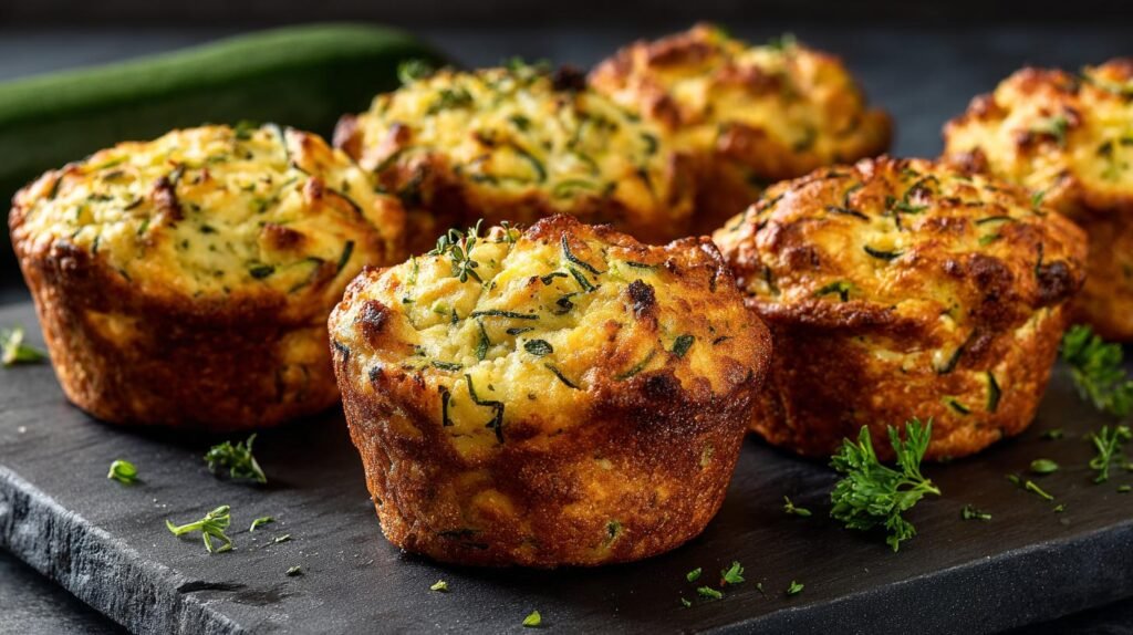 Muffin salati con zucchine e formaggio senza errori per aperitivo