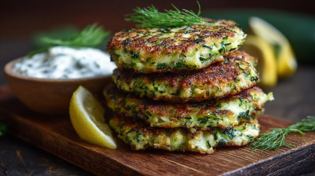 Frittelle di zucchine e menta per antipasto leggero e croccante