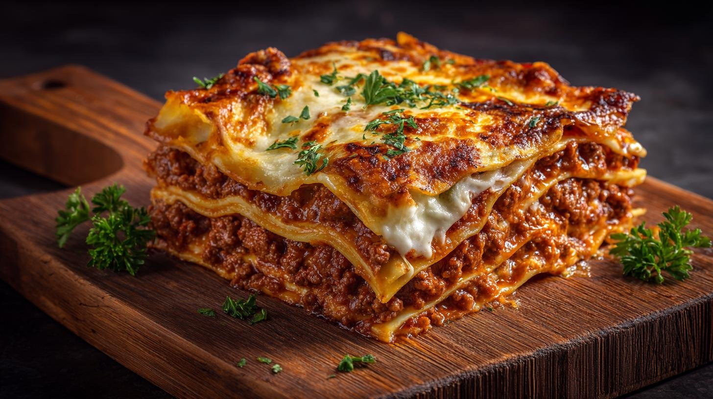 Lasagne al ragù e mozzarella per piatto casalingo irresistibile